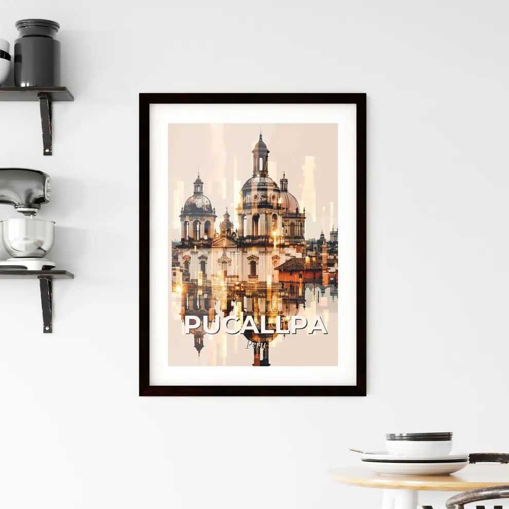 Pucallpa's Glowing Skyline Composite Artwork Framed Print