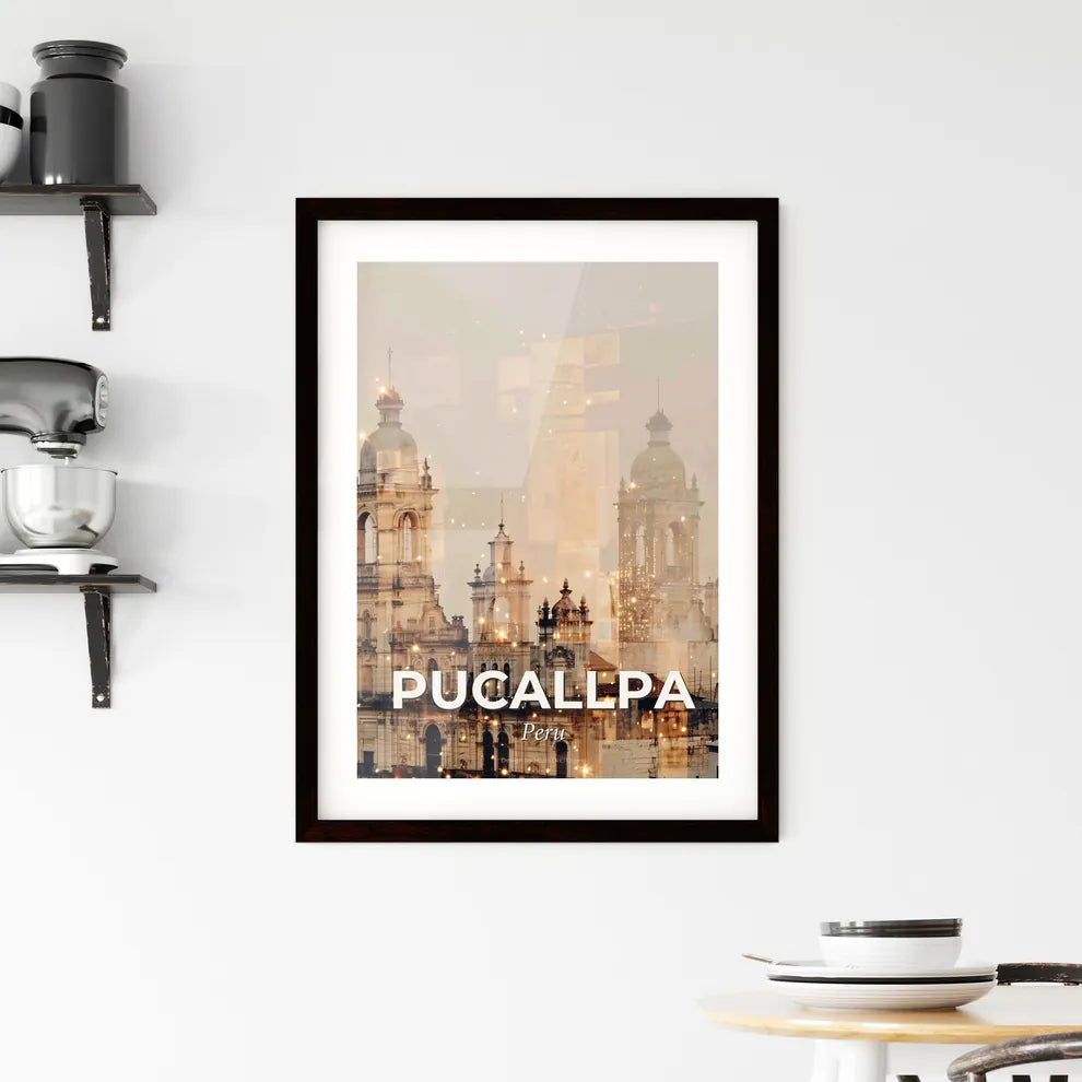 Pucallpa: Double Exposure Cityscape Symphony Framed Print