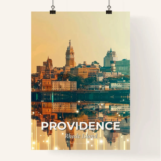 Providence Skyline Composite Art Poster Poster