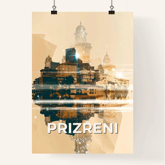 Prizreni Skyline Art Poster: Cityscape and Architecture Poster