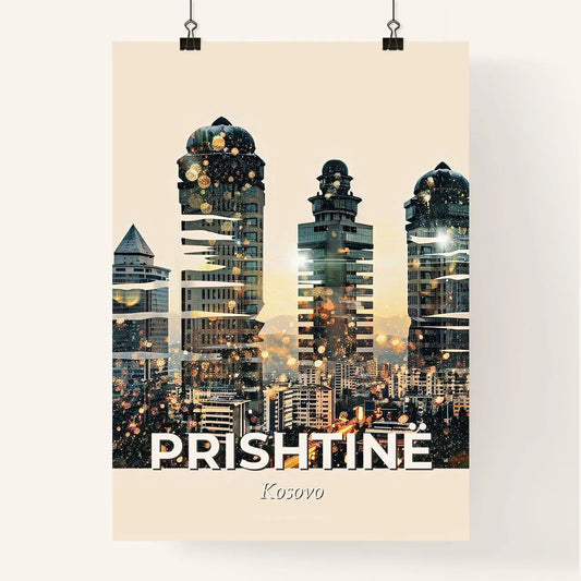Prishtina Kosovo City Skyline Poster Poster