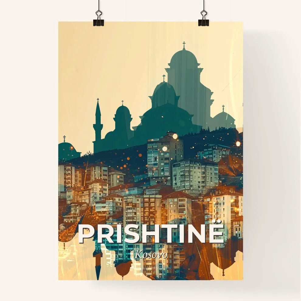 Prishtina Kosovo Skyline Art Poster Poster