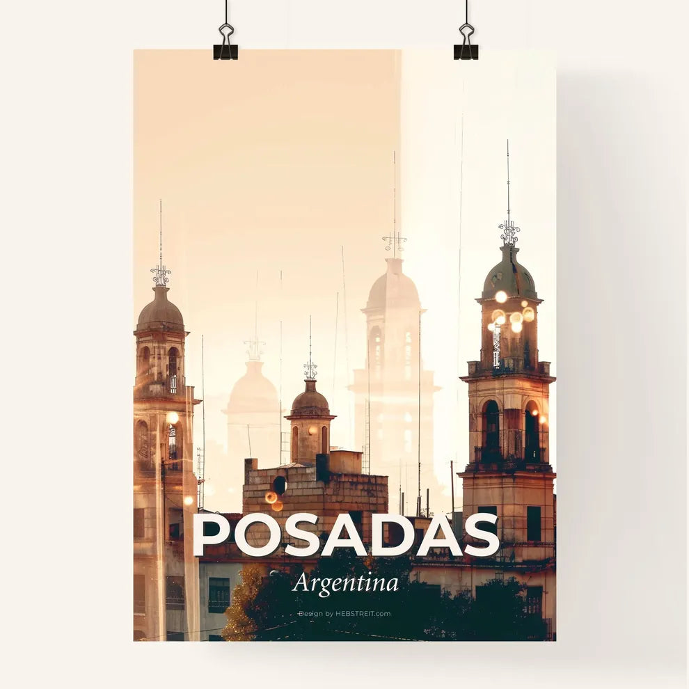 Posadas, Argentina Skyline Cityscape Poster Art Poster