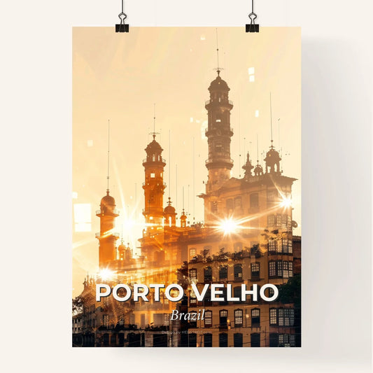 Porto Velho City Composite Art with Local Icons Poster