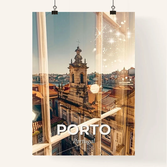 Porto Sky Composite Art: Local Architecture Icons Poster