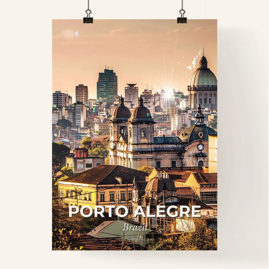 Porto Alegre Urban Symphony Composite Art Poster