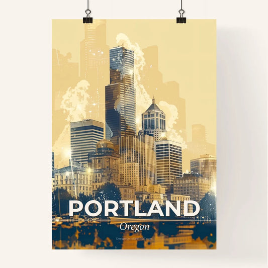 Portland, Oregon Skyline Art Composite, Local Vibes Poster