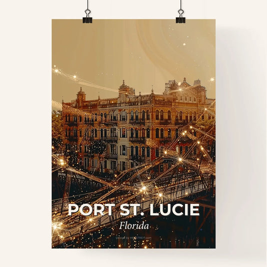 Port St. Lucie Skyline Art Poster Poster