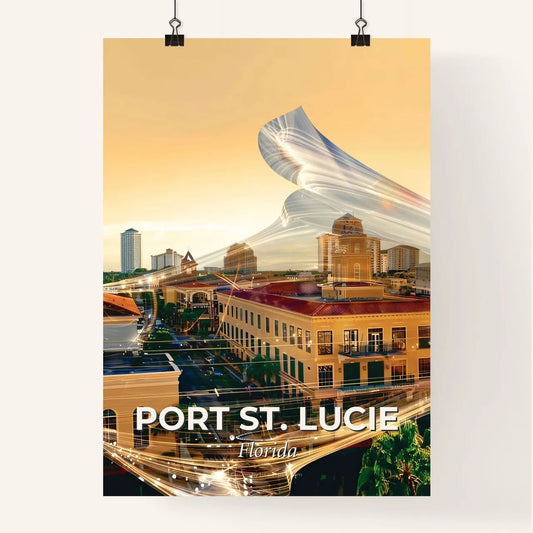 Port St. Lucie: Architecture and City Skyline Art Poster