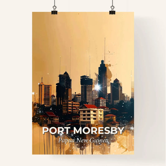 Port Moresby Skyline Art: Iconic Architecture Jewels Poster