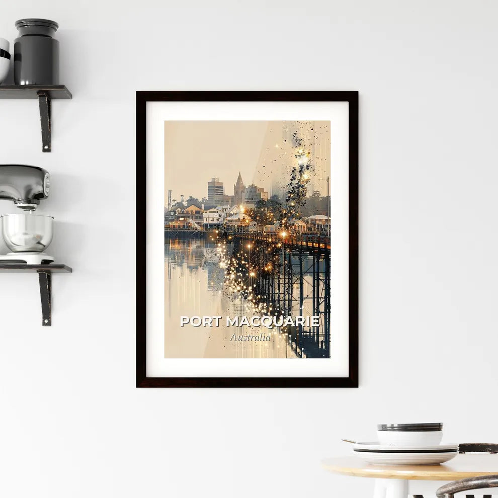 Port Macquarie Skyline Multiexposure Art Framed Print