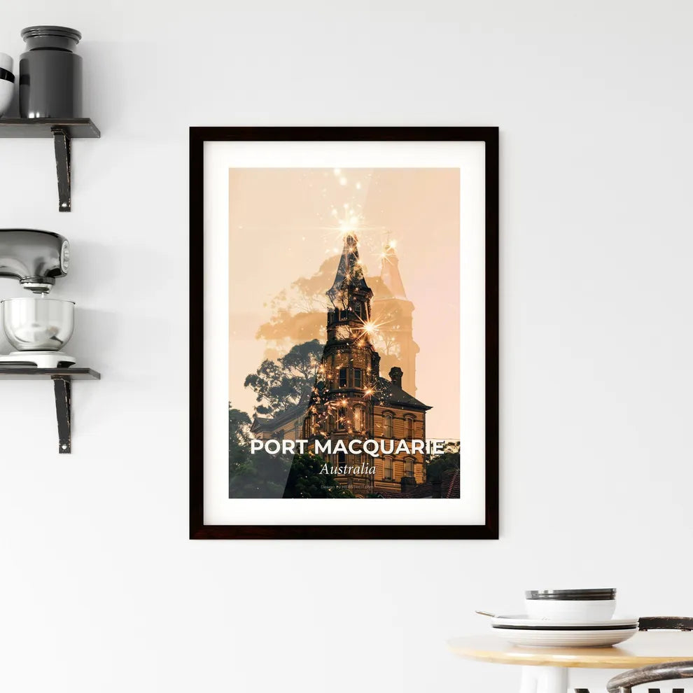 Port Macquarie Skyline Art Framed Print