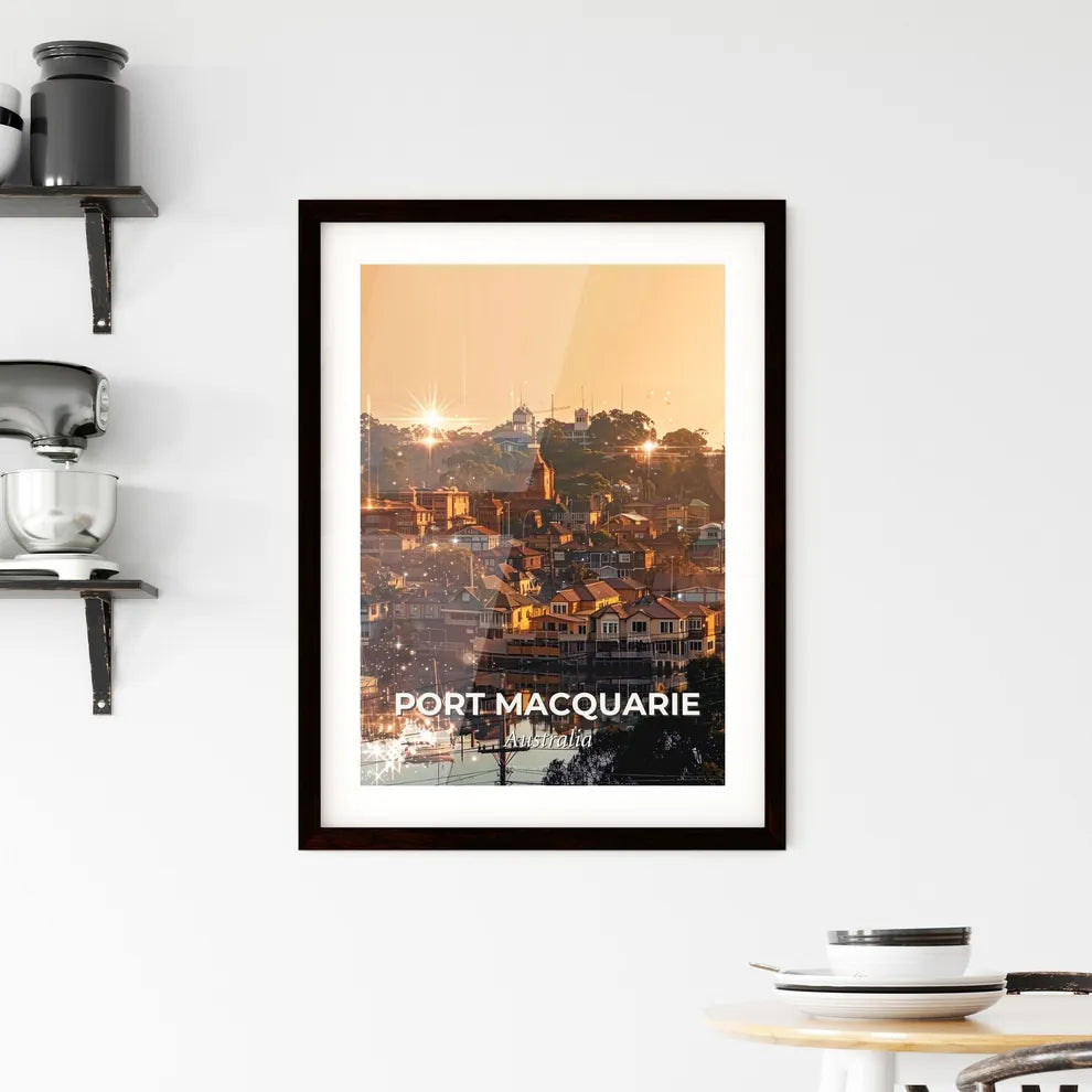 Port Macquarie Skyline Composite Poster Art Framed Print