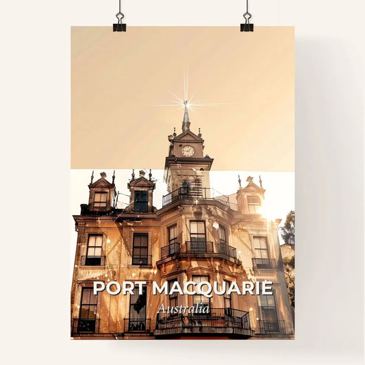 Port Macquarie Cityscape Composite Art Double Exposure Poster
