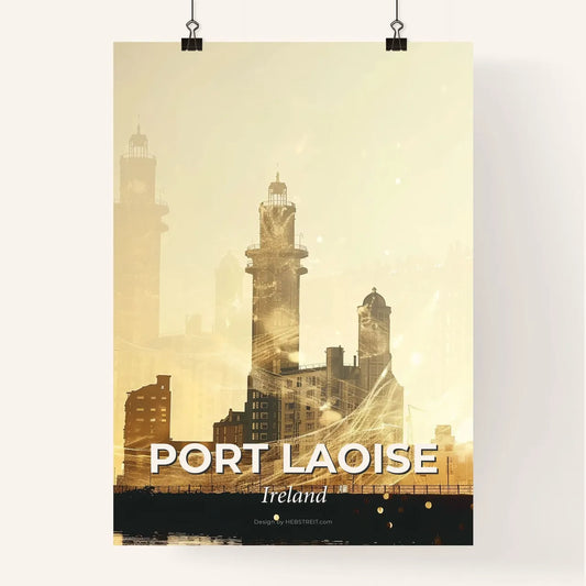 Port Laoise: Double Exposure Icon Skyline Poster