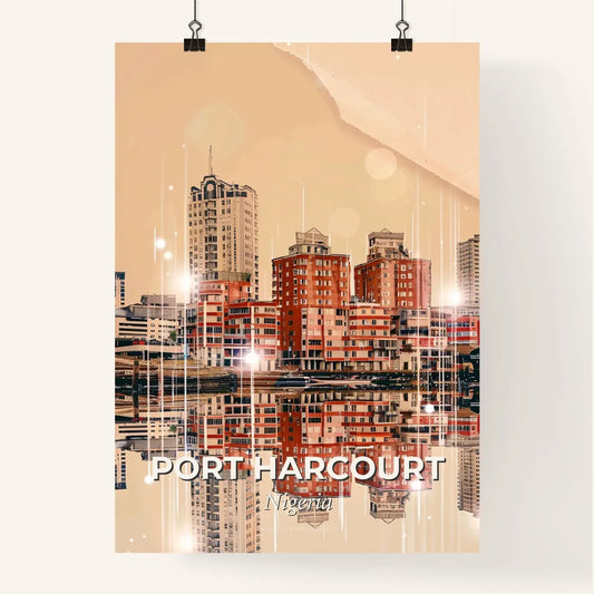 Port Harcourt Skyline Double Exposure Art Poster Poster