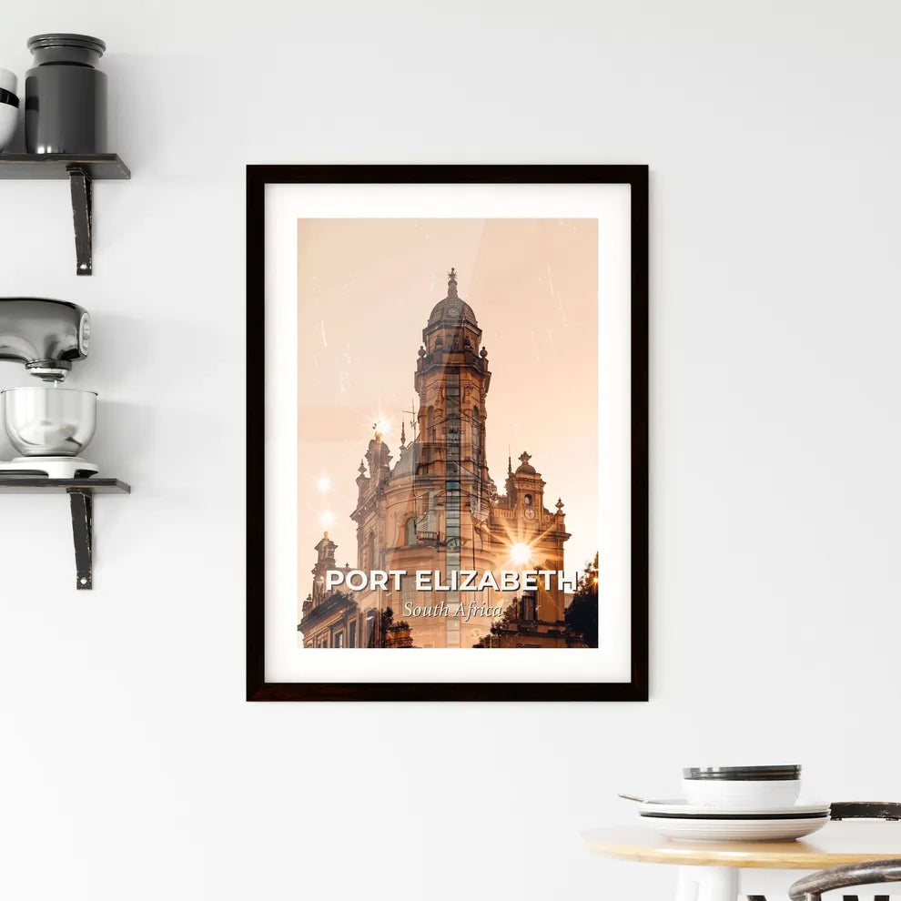 Port Elizabeth Skyline Composite Art Poster Framed Print