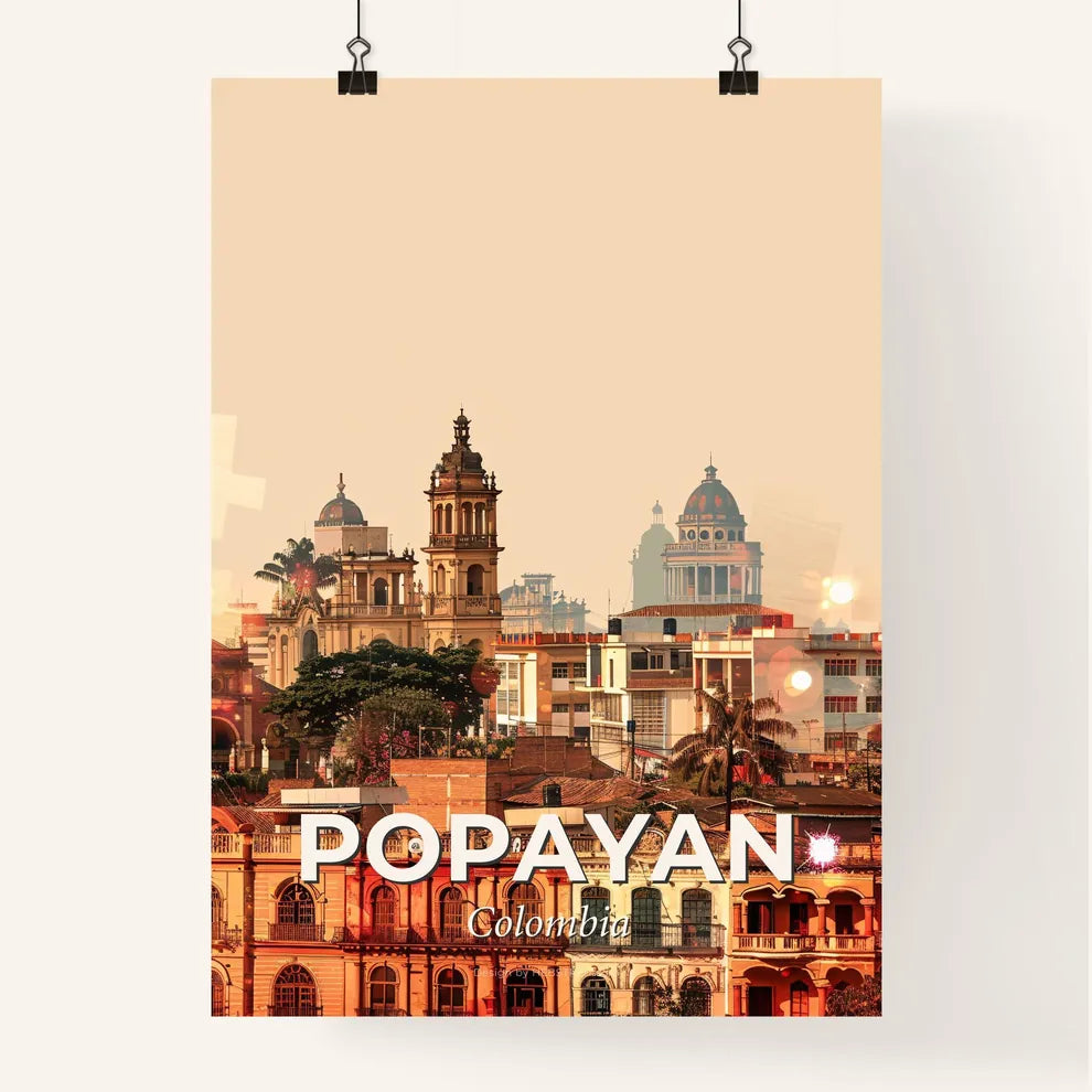 Popayan: Architectural Splendor in Harmonious Hues Poster