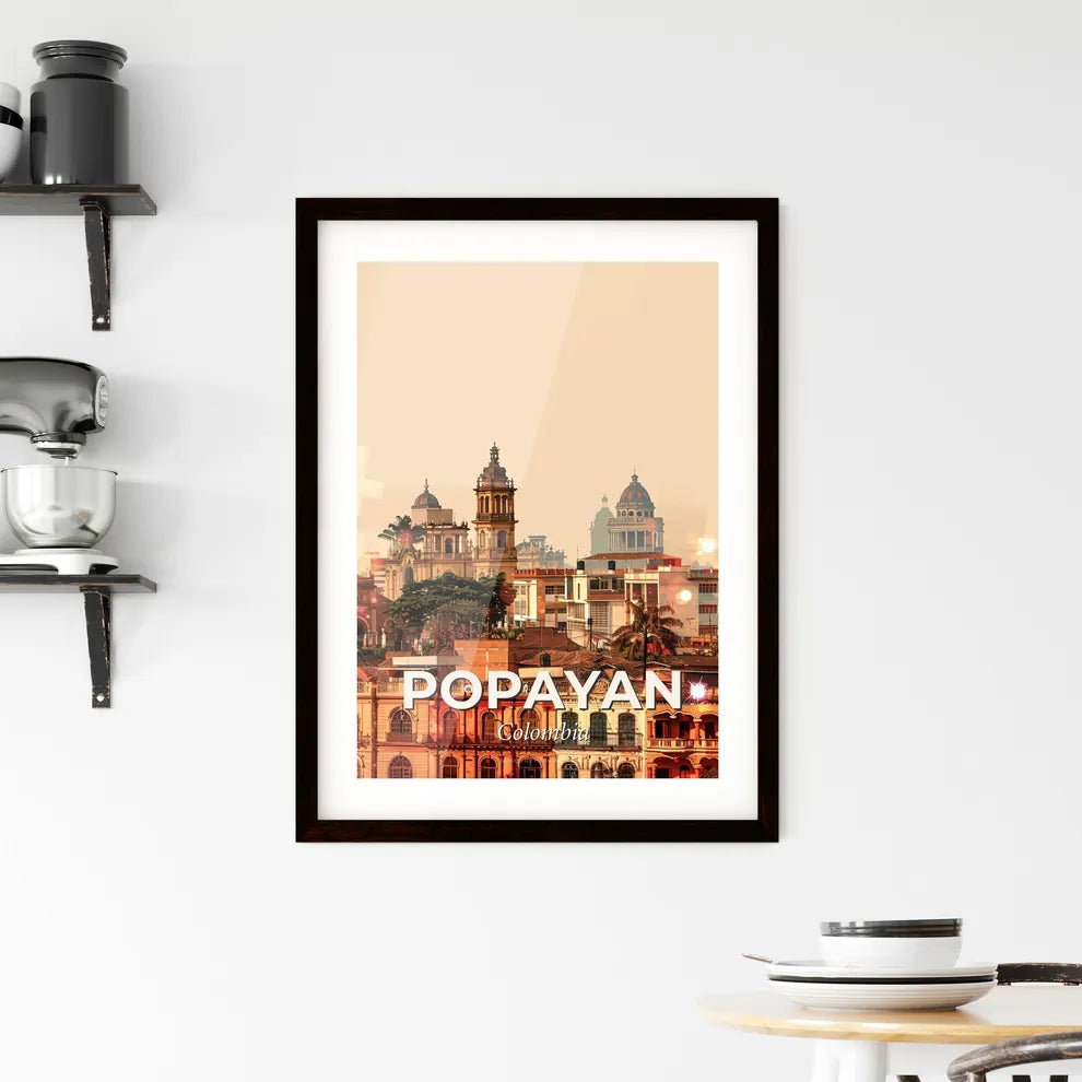 Popayan: Architectural Splendor in Harmonious Hues Framed Print
