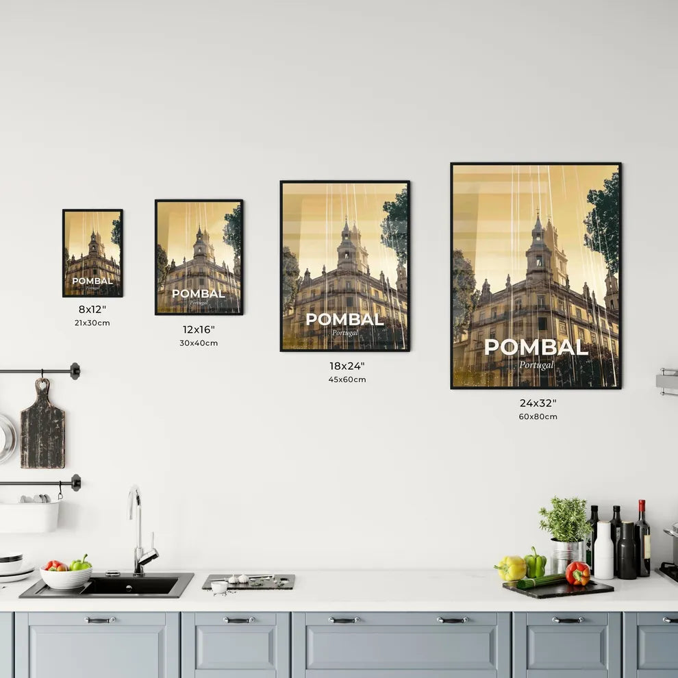 Pombal City Skyline Double Exposure Art Office Art