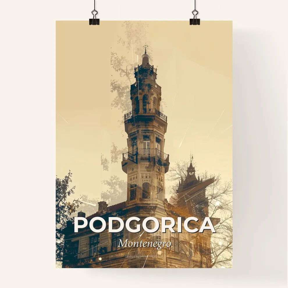 Podgorica Skyline Architecture Poster Design Poster