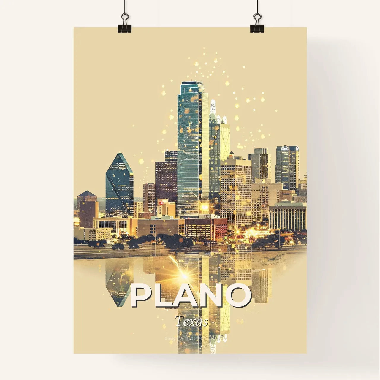 Plano Dreamy Cityscape Composite Poster Poster