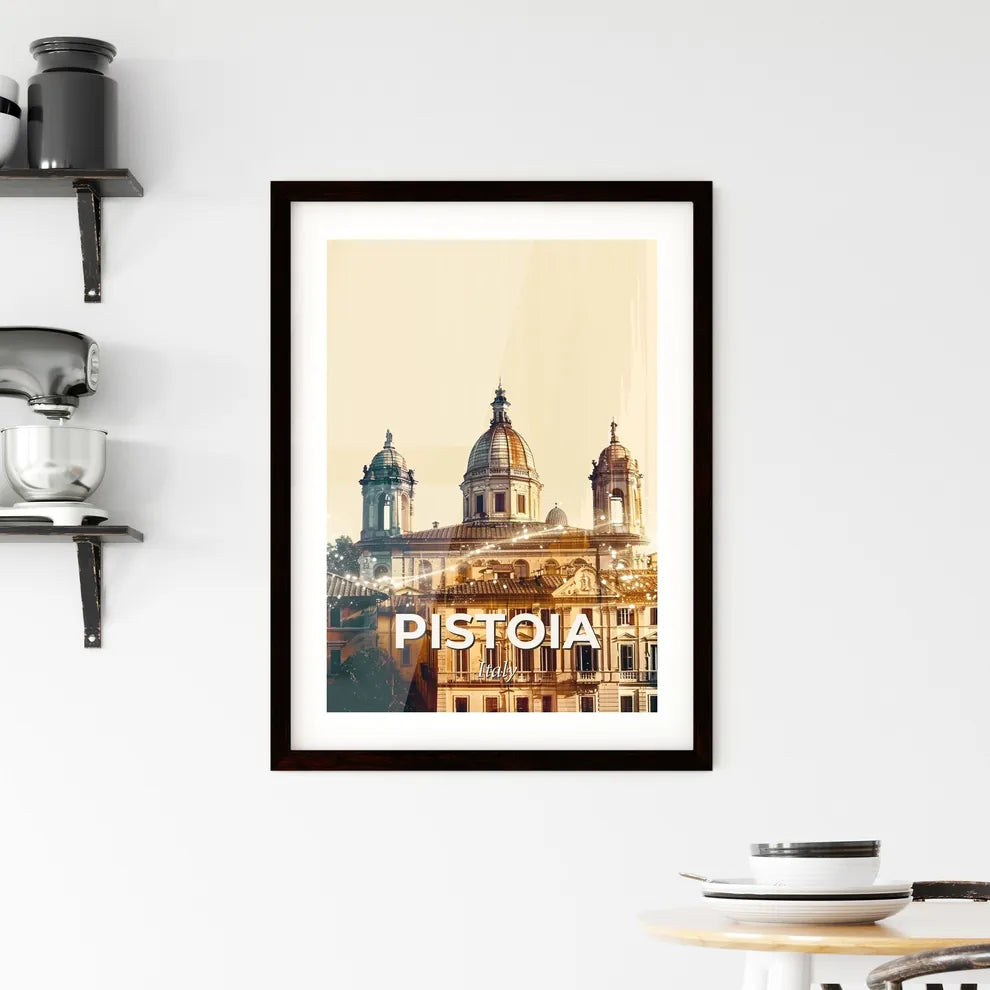 Pistoia Cityscape Panorama Poster Art Framed Print