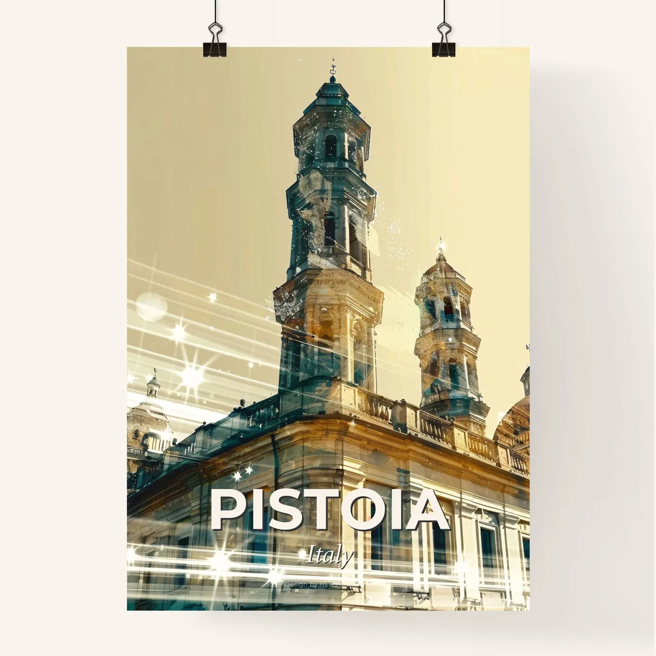 Pistoia Artistic Skyline Composite Poster Art Poster