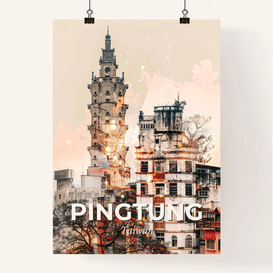 Pingtung, Taiwan: Skyline Impressionistic Poster Art Poster