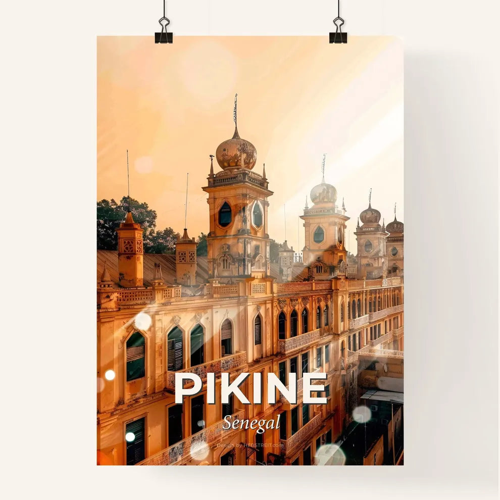Pikine, Senegal: A Vibrant Urban Silhouette Poster