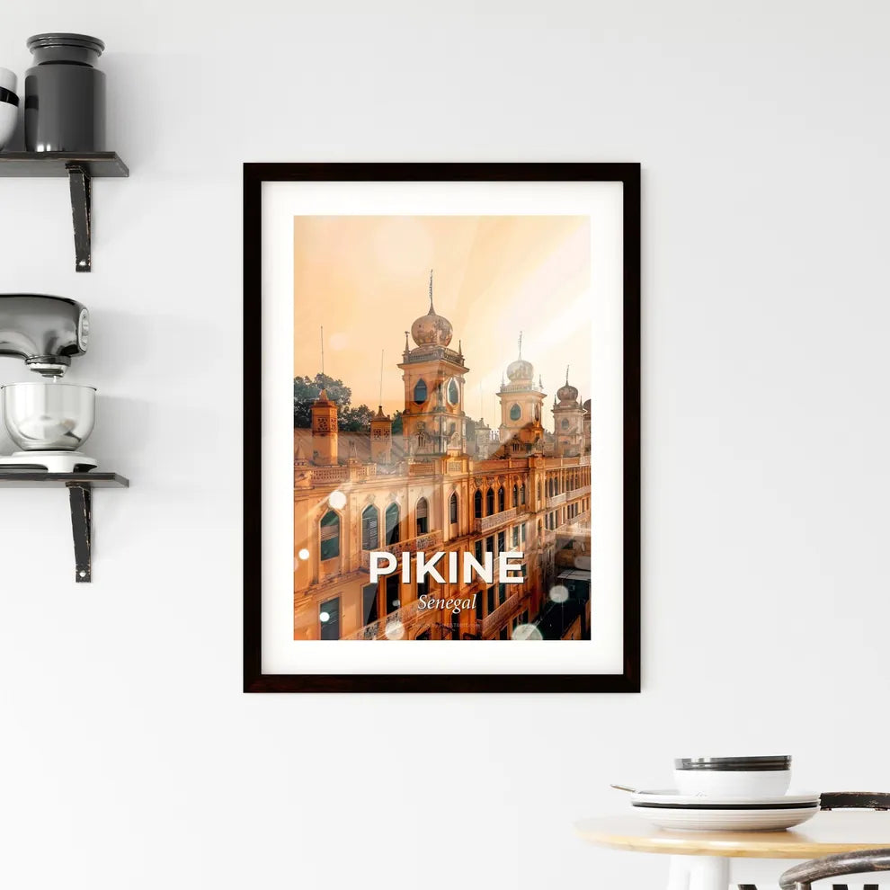 Pikine, Senegal: A Vibrant Urban Silhouette Framed Print