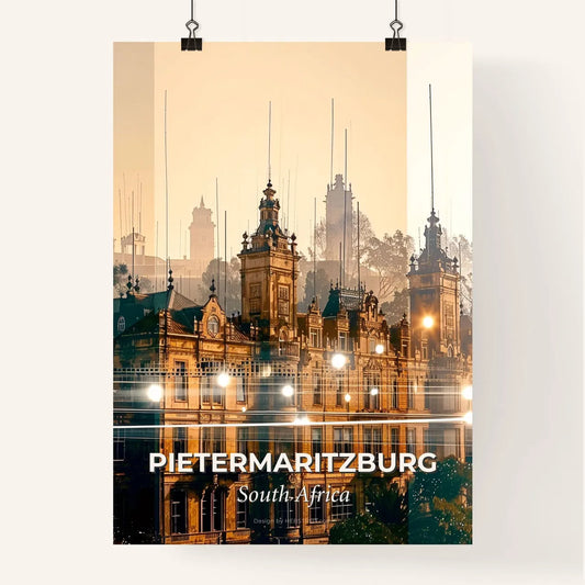 Pietermaritzburg City Skyline Artwork Bright Poster