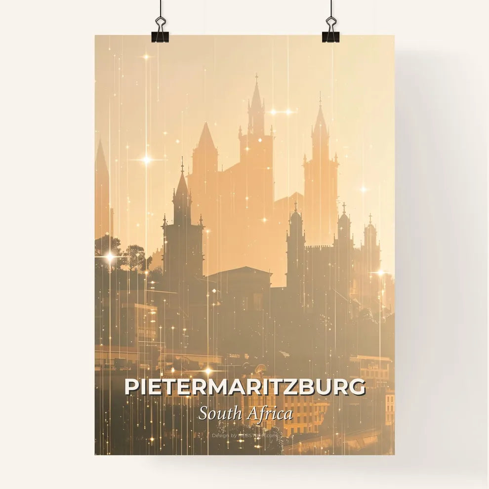 Pietermaritzburg Architecture Skyline Art Poster Poster