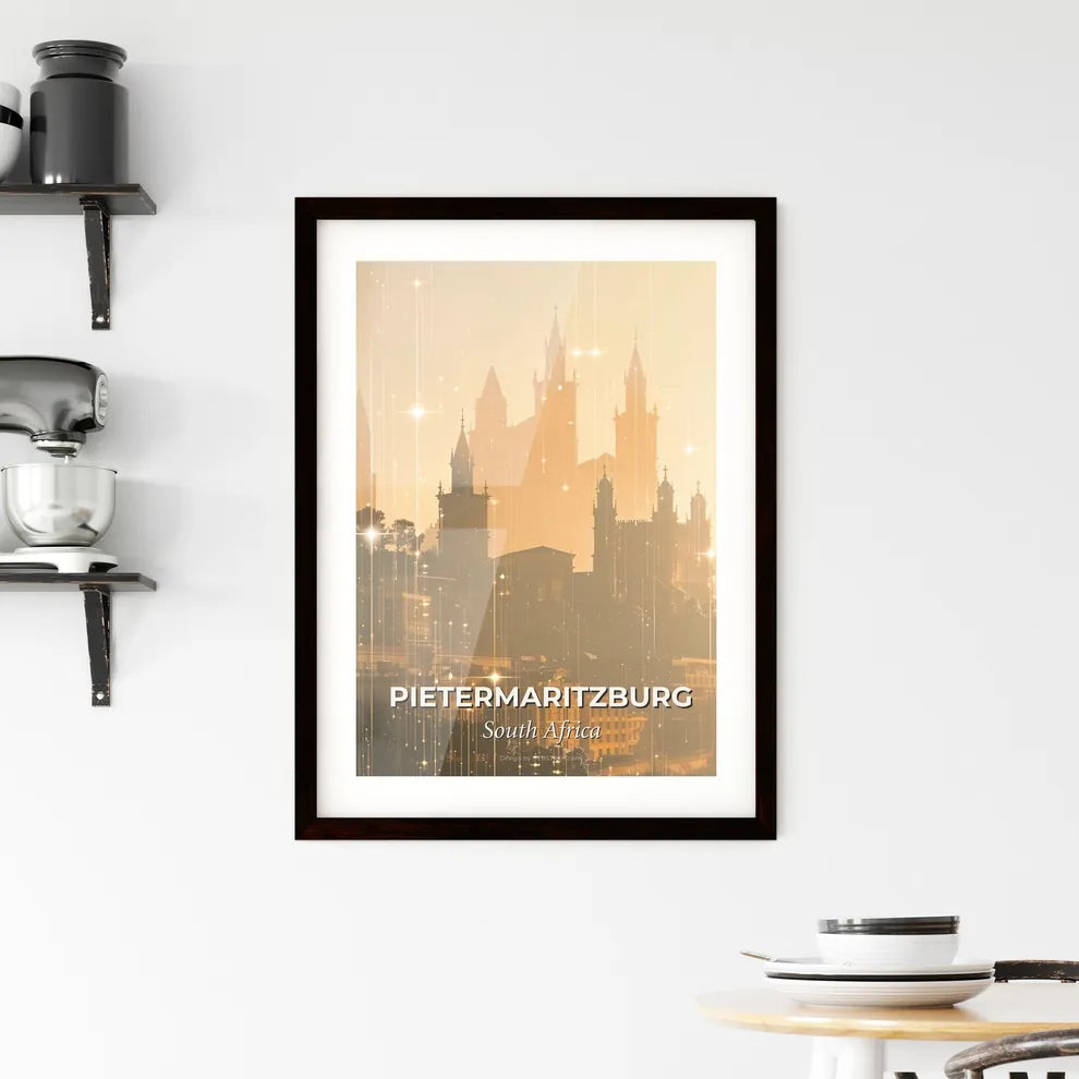 Pietermaritzburg Architecture Skyline Art Poster Framed Print
