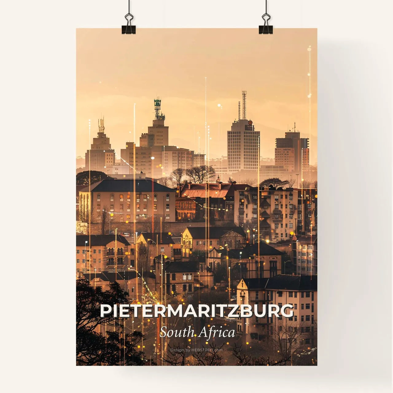 Pietermaritzburg Skyline Composite Art Majestic Poster Poster