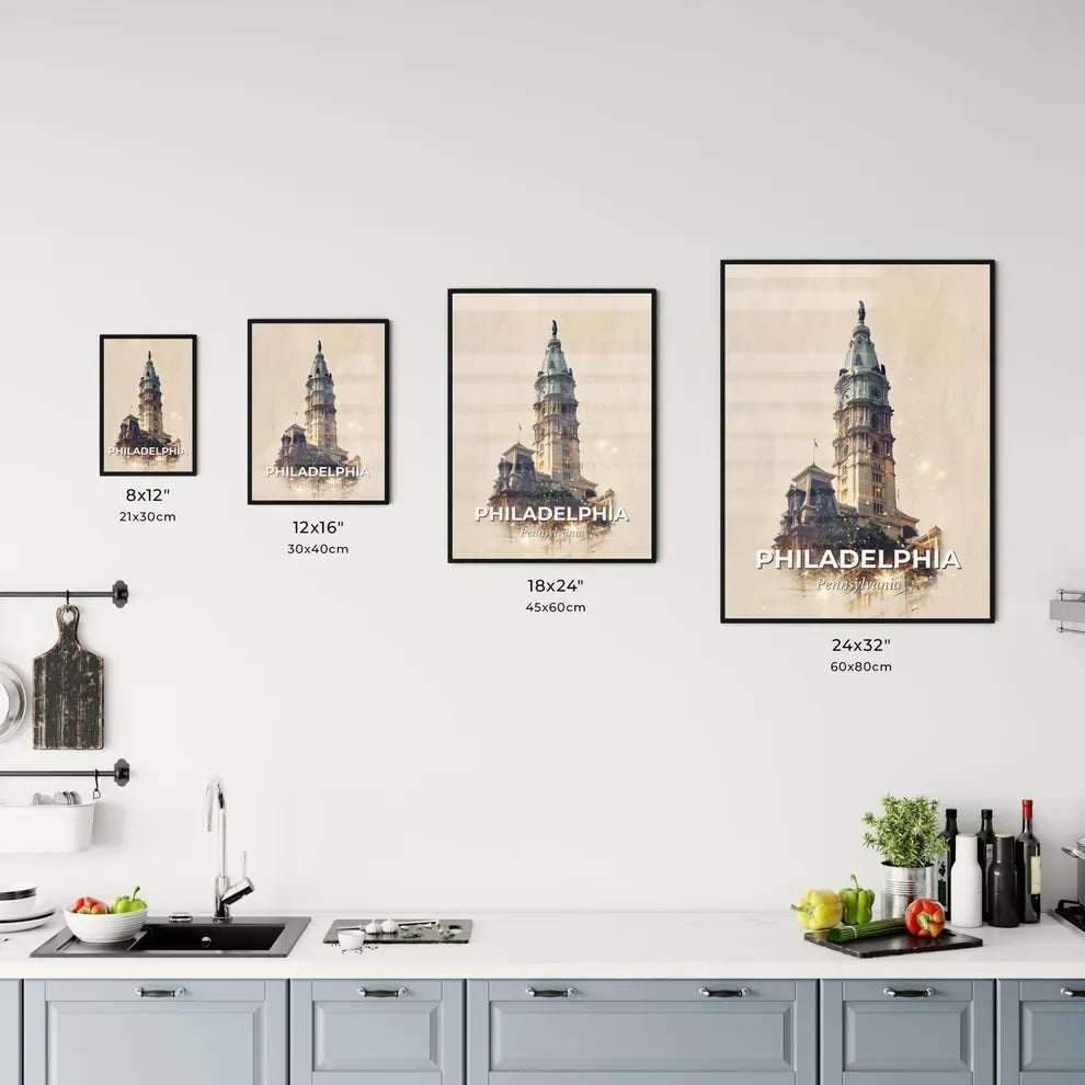 Philadelphia Skyline Double Exposure Art Poster Office Art