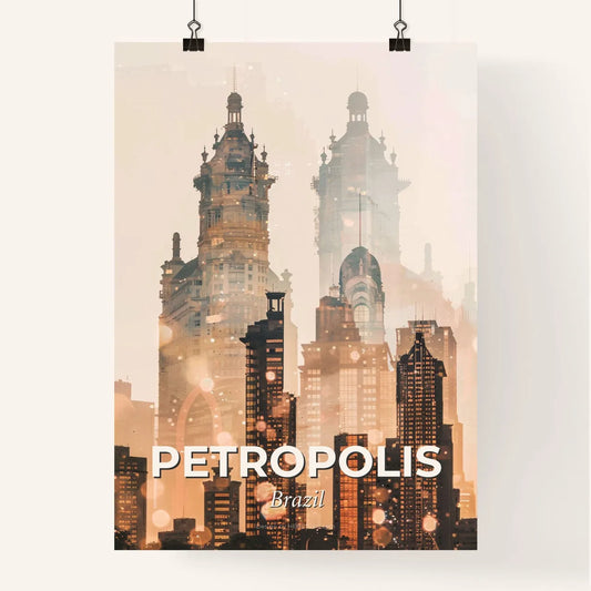 Petropolis City Skyline Composite Art Poster