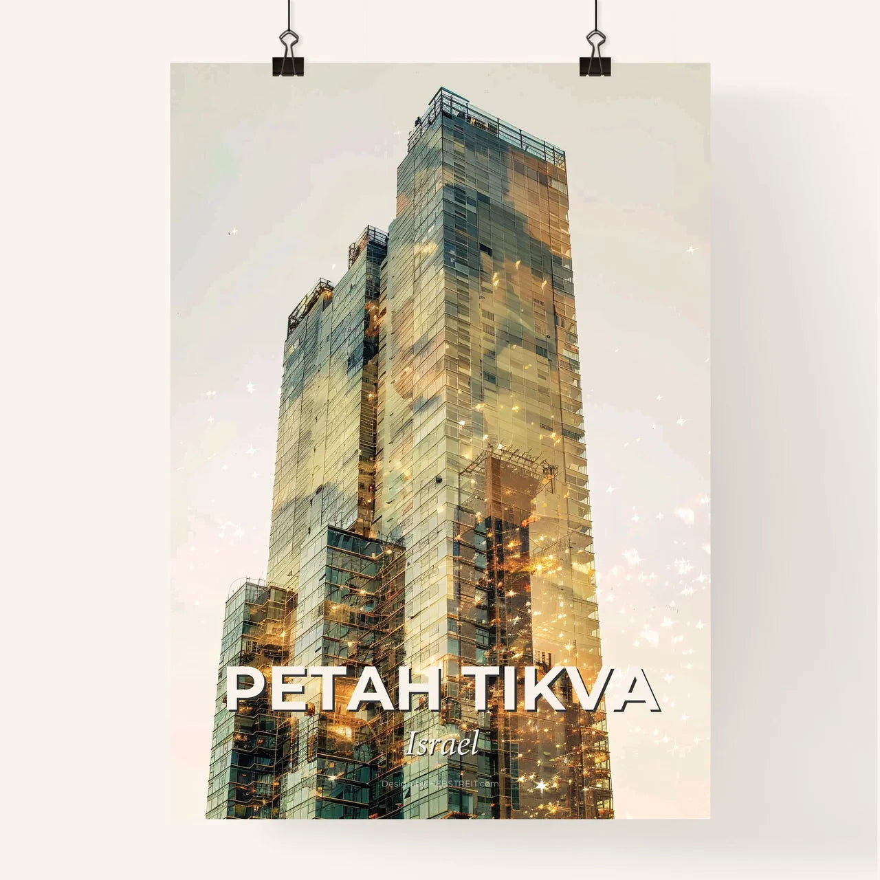 Petah Tikva Skyline Composite Art Print Poster