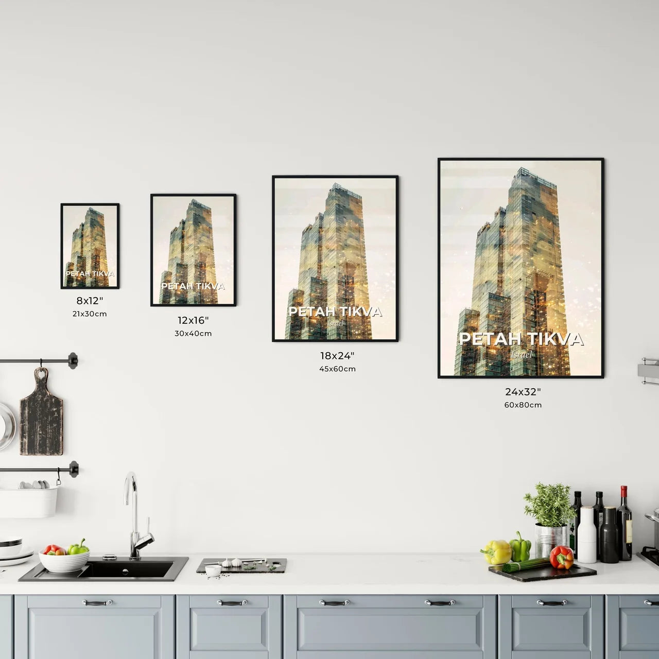 Petah Tikva Skyline Composite Art Print Office Art