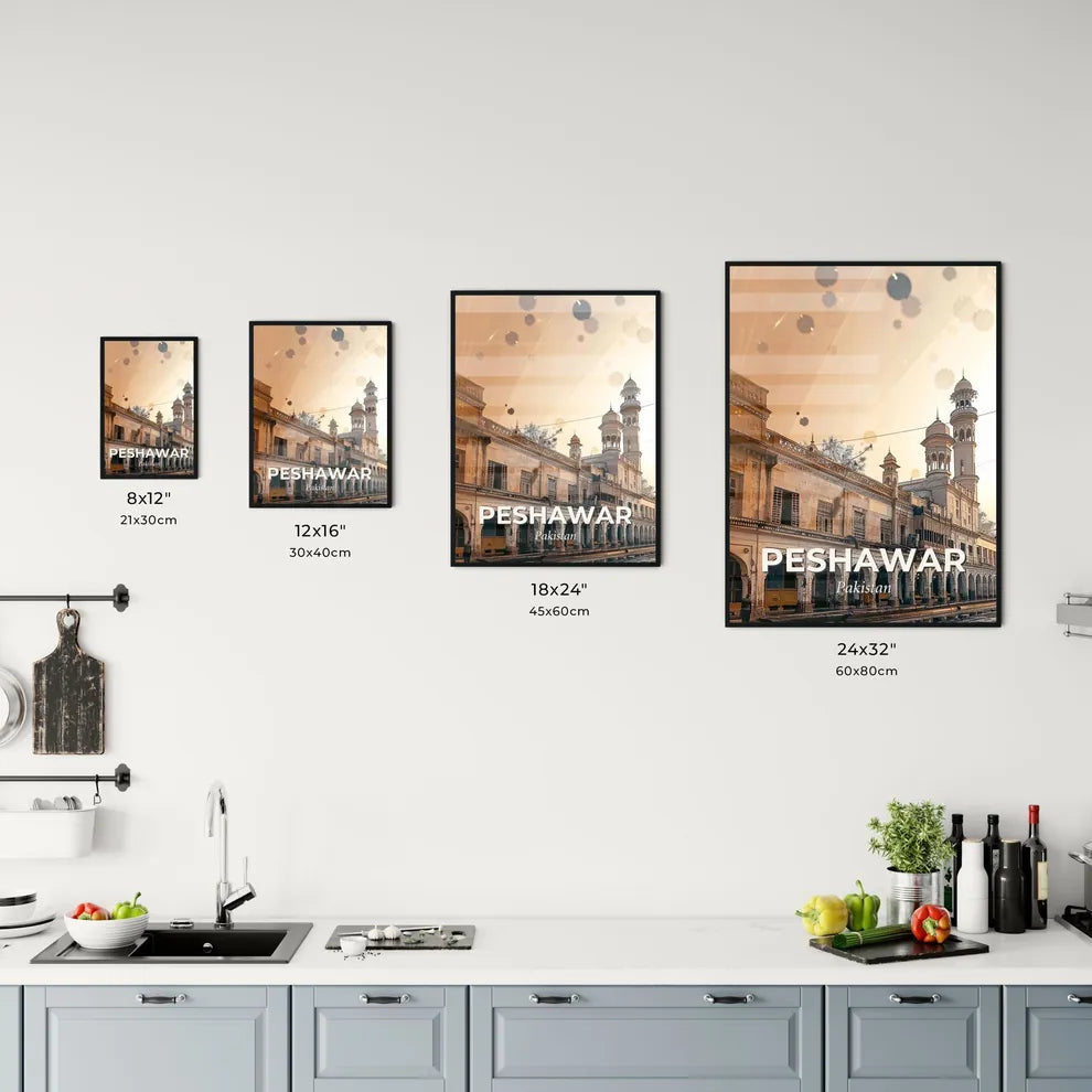 Peshawar City Skyline Bright Poster Decor Office Art