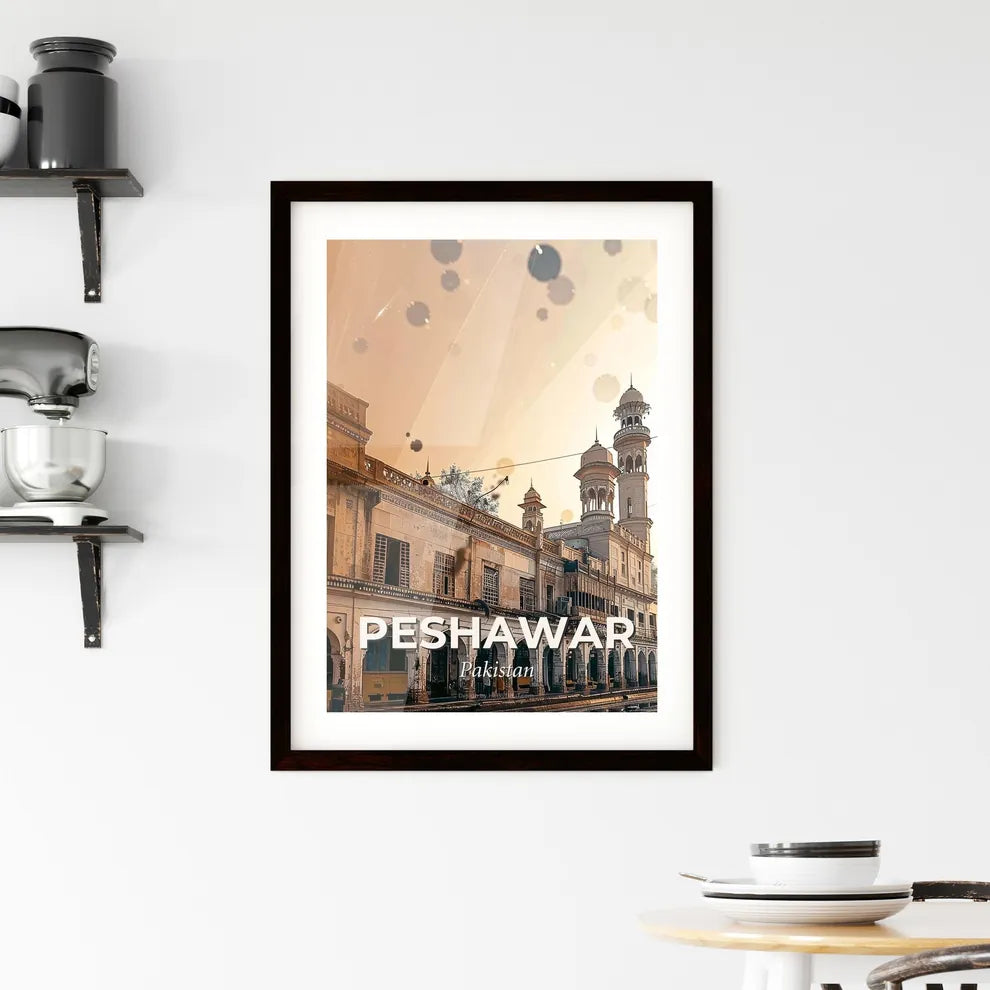Peshawar City Skyline Bright Poster Decor Framed Print