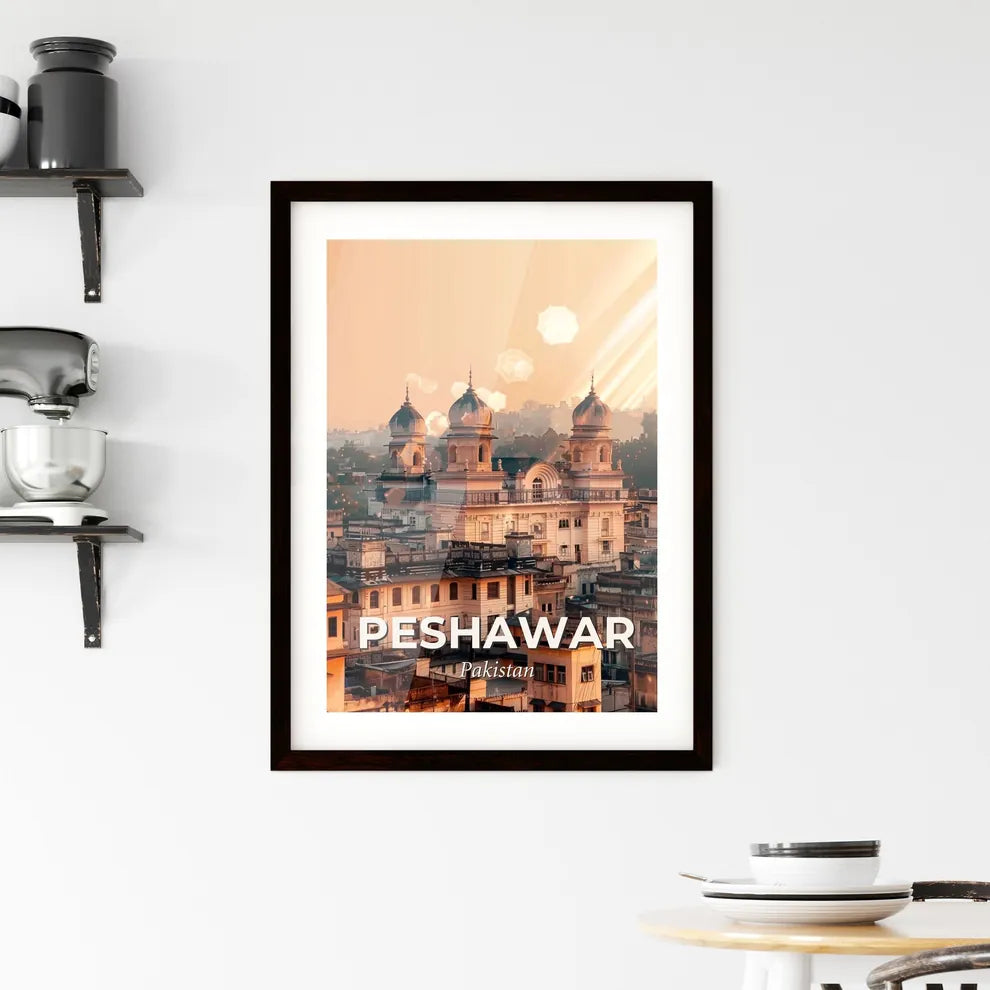 Peshawar Pakistan Skyline Art Poster Framed Print
