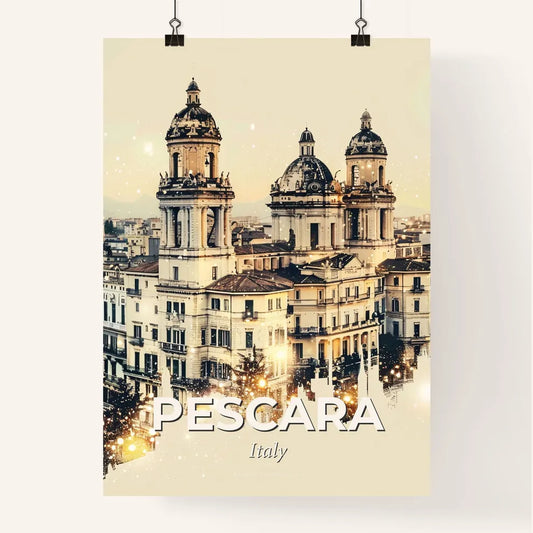 Pescara City Skyline Art Deco Poster