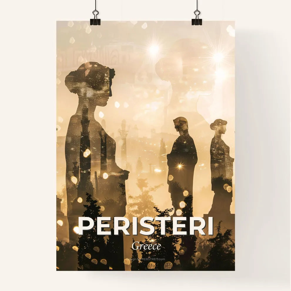 Peristeri Cityscape Symphony of Light and Icons Poster