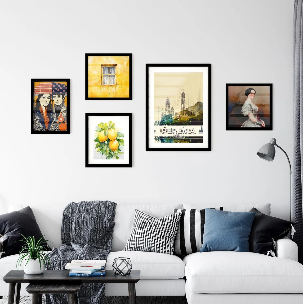 Pereira Skyline Composite Art with Local Icons Wall Art