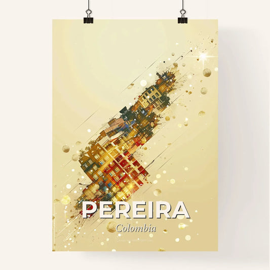 Pereira Skyline Composite Art, Vibrant Poster Poster