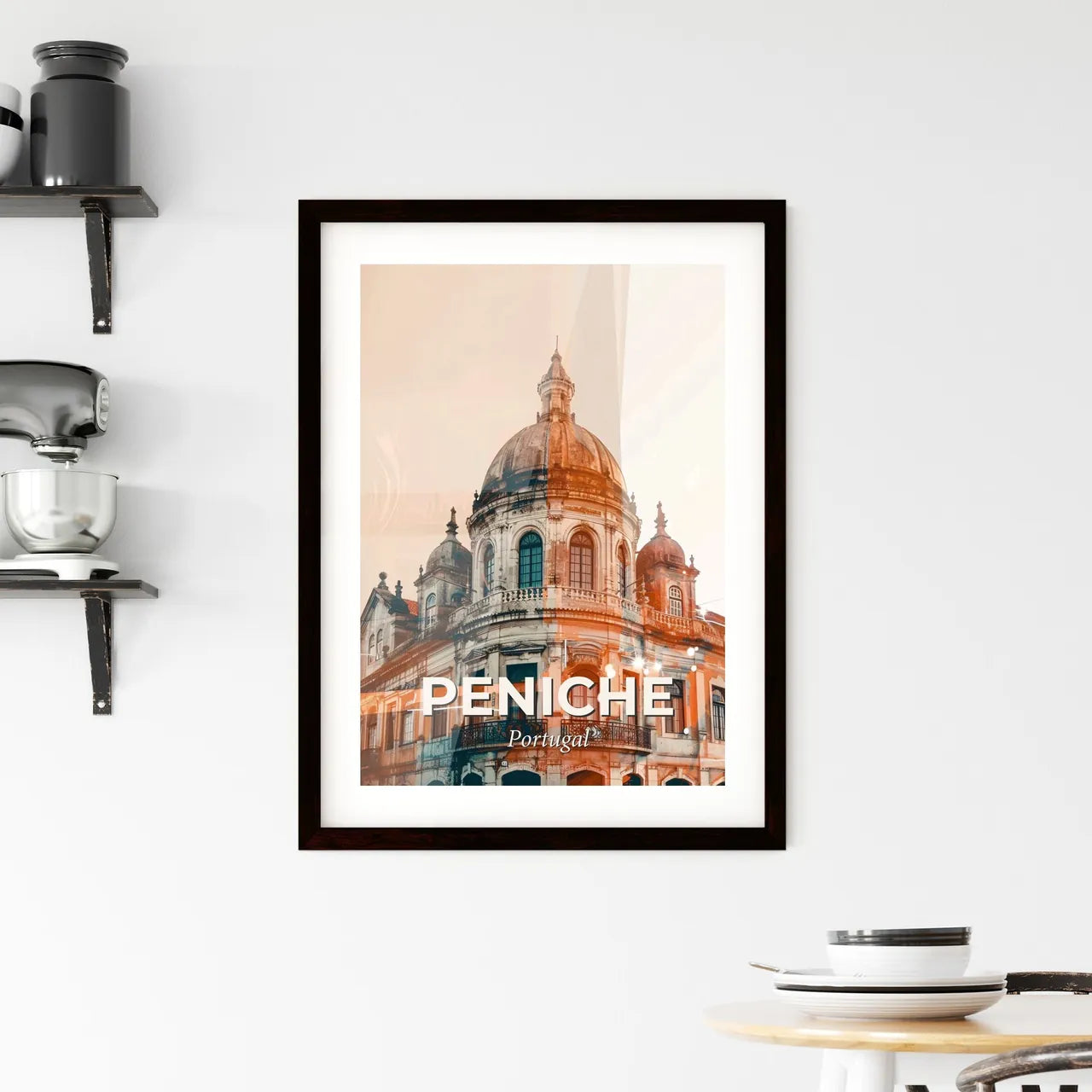 Peniche Skyline Composite Artwork Vibrant Hues Framed Print