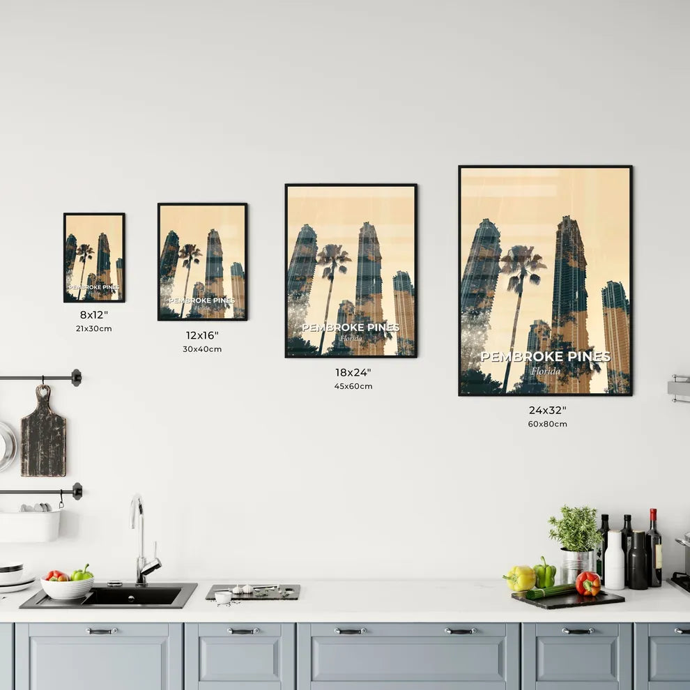 Pembroke Pines Cityscape Art: Iconic Sparkle Office Art