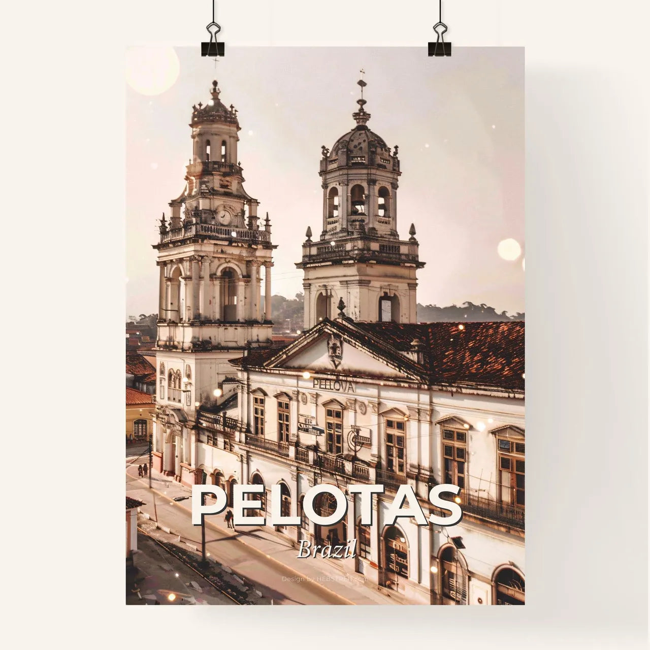 Pelotas City Fusion: Architecture in Dual Exposure Poster