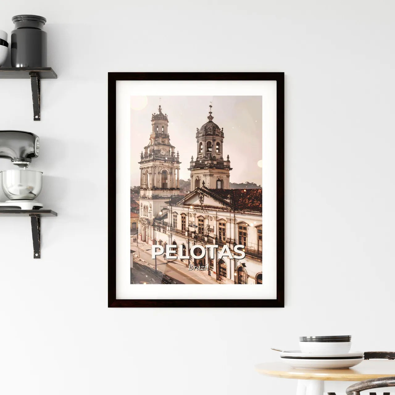 Pelotas City Fusion: Architecture in Dual Exposure Framed Print